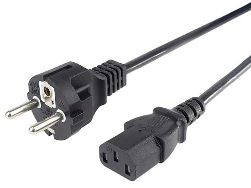 PremiumCord kpsp2r Netzkabel 230V 2m, Stromkabel mit Schutzkontakt auf Kaltgerätebuchse C13, IEC 320, PC Netzkabel 3 Polig, Farbe schwarz PremiumCord kpsp2r Netzkabel 230V 2m, Stromkabel mit Schutzkontakt auf Kaltgerätebuchse C13, IEC 320, PC Netzkabel 3 Polig, Farbe schwarz von PremiumCord