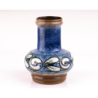 Opulente Vintage Fat Lava Vase Strehla Blau Grün Mcm Design 60Er P0269 von PremiumFORM