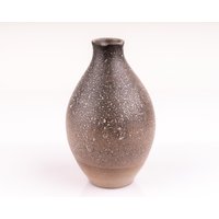 studiokeramik Vase Töpferei Bürgel Vintage Bauhaus Design Schwarz Mid Century 60Er P0240 von PremiumFORM
