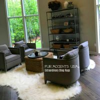 Größerer Weißer Shag Teppich - Plüsch Shaggy Schaffell Premium Kunstpelz Designer Überwurf Pelz Akzente Decorator Quality Home Decor von PremiumFauxFurRugs