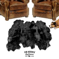 Zotteliger Kunstpelz Teppich - Schwarzes Büffelfell Schaffell Bärenfell Flächenteppich Weicher Scrunch Shag Fell Designer Dekor Zotteliger Kunstpelz Teppich - Schwarzes Büffelfell Schaffell Bärenfell Flächenteppich Weicher Scrunch Shag Fell Designer Dekor von PremiumFauxFurRugs