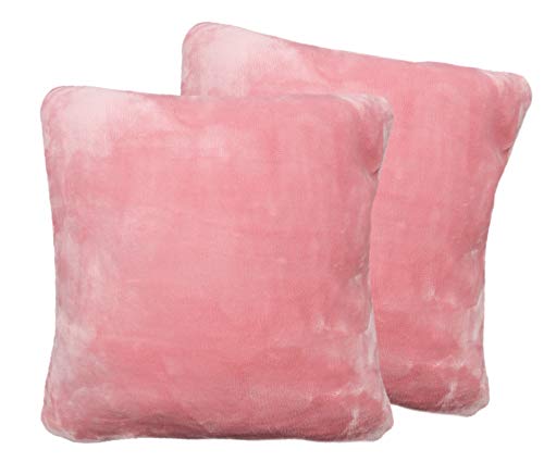 2er Pack Kuschelkissen Premium Cashmere Feeling Kissen 50x50 cm Flauschiges Sofakissen (Altrosa) von PremiumShop321