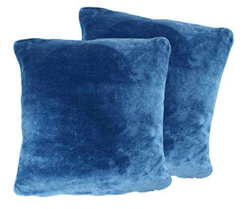 2er Pack Kuschelkissen Premium Cashmere Feeling Kissen 50x50 cm Flauschiges Sofakissen (blau) von PremiumShop321
