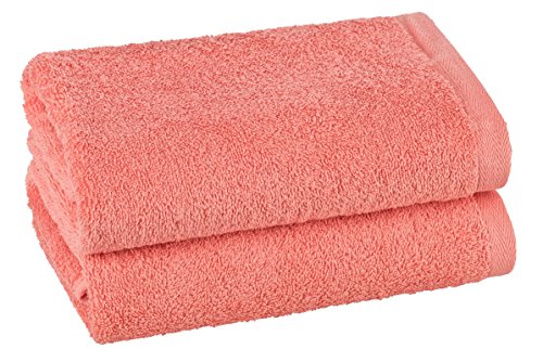 PremiumShop321 2er Set Handtuch 50x100 cm - 500g/m² ohne Bordüre-Terra von PremiumShop321