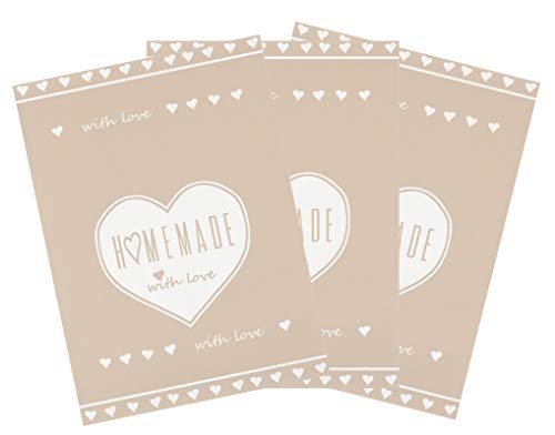 Kracht 3er Pack Halbleinen Geschirrtuch Homemade 50x70 cm von PremiumShop321