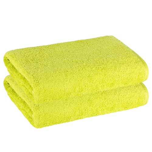 PremiumShop321 2er Pack Duschtuch 70x140 Frottierserie Profi-Star 500g/m² Kiwi von PremiumShop321