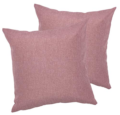 2er Pack Kissenbezug Kissenhülle Milano Wasser- und schmutzabweisende Oberfläche mit Perleffekt (Altrosa, 50x50 cm) von PremiumShop321
