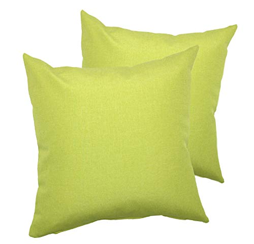 PremiumShop321 2er Pack Kissenbezug Kissenhülle Milano Wasser- und schmutzabweisende Oberfläche mit Perleffekt (hellgrün, 50x50 cm) von PremiumShop321