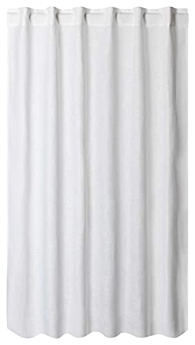 PremiumShop321 2er Pack Schlaufenvorhang Leinen Vorhang Leinengardine aus 100% reinem Leinen 135x245 (weiß) von PremiumShop321