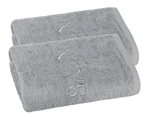 PremiumShop321 2er Set Saunatuch 70x200 cm - 500g/m² Schriftzug Sauna-grau PremiumShop321 2er Set Saunatuch 70x200 cm - 500g/m² Schriftzug Sauna-grau von PremiumShop321
