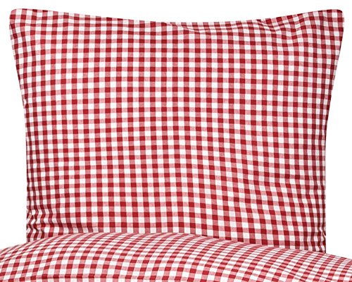 PremiumShop321 Bettwäsche Serie Züchen Landhaus Karo Reißverschluss 95° waschbar -weiß/rot-Kissenbezug 50x50 PremiumShop321 Bettwäsche Serie Züchen Landhaus Karo Reißverschluss 95° waschbar -weiß/rot-Kissenbezug 50x50 von PremiumShop321