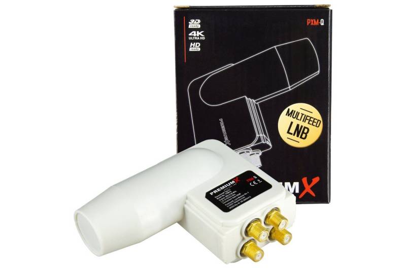 PremiumX PXM-Q Quattro 3° für Multischalter Slim LNB Rocket FullHD UHD 4K Monoblock-LNB von PremiumX