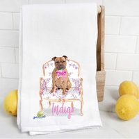 Personalisierter Staffordshire Terrier 5 Mehlsack Handtuch, Geschirrtuch, Hund Mama, Papa, Personalisierter Name, Aquarell Haustier Porträt Personalisierter Staffordshire Terrier 5 Mehlsack Handtuch, Geschirrtuch, Hund Mama, Papa, Personalisierter Name, Aquarell Haustier Porträt von Preppypineapplehome