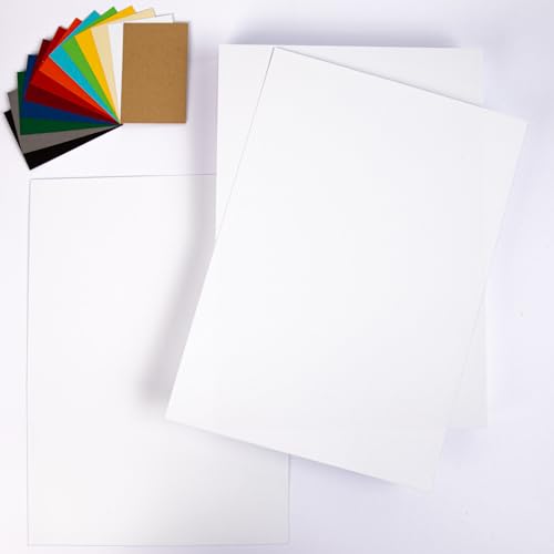 PresentFill® Tonkarton A4 Diamant Weiß | 50 Blatt | 210g/m² | Bastelkarton aus 100% Recycling Kraftkarton | Made in Germany | Farbkarton | Bastelpappe zum basteln | bemalen | zeichnen von Present Fill