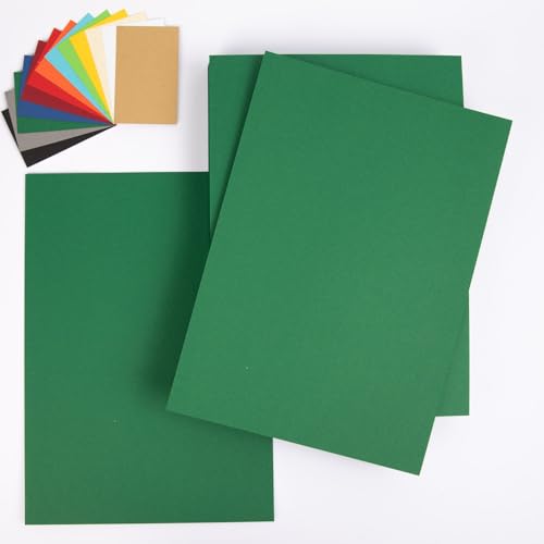 PresentFill® Tonkarton A4 Smaragd Grün | 100 Blatt | 210g/m² | Bastelkarton aus 100% Recycling Kraftkarton | Made in Germany | Farbkarton | Bastelpappe zum basteln | bemalen | zeichnen von Present Fill