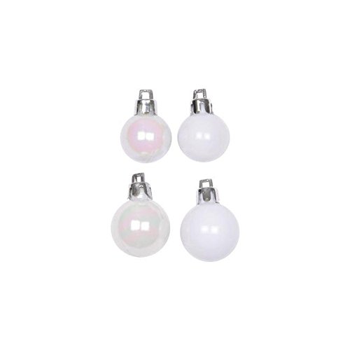 Present einfach 16 Stück Kugeln Uni Durchmesser 3 cm weiß von Present Simple