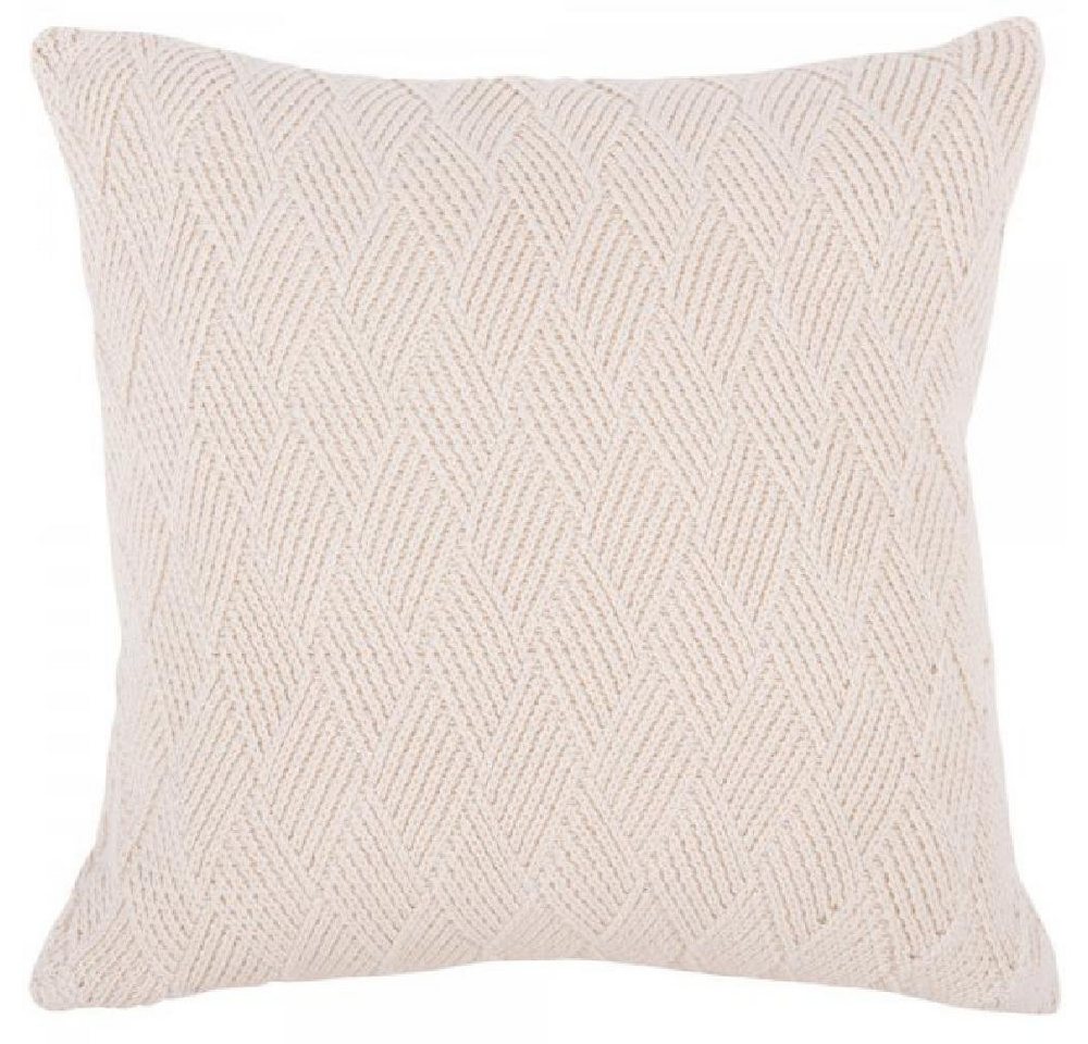 Kissenhülle Kissen Checkered Knitted Cotton Off White (45x45cm), Present Time von Present Time