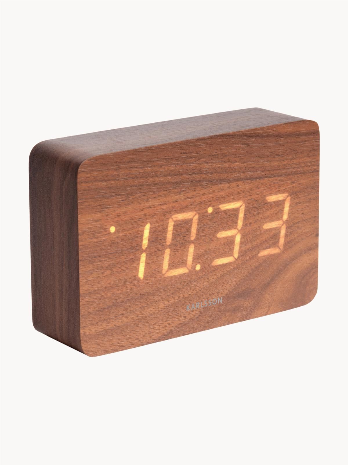 LED-Wecker Square mit USB-Anschluss von Present Time