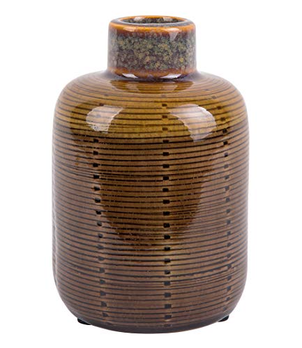 PT Vase Bottle Ceramic Brown small von Present Time