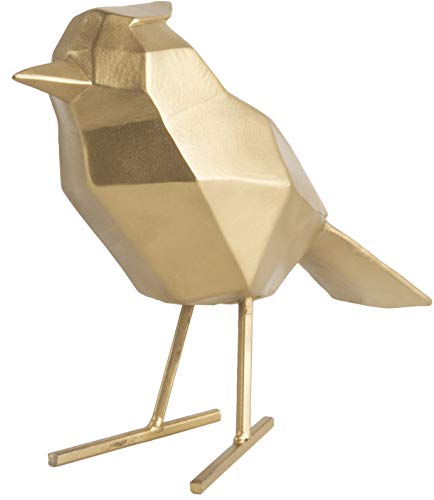 Present Time - Große Origami-Statue Goldener Vogel von Present Time