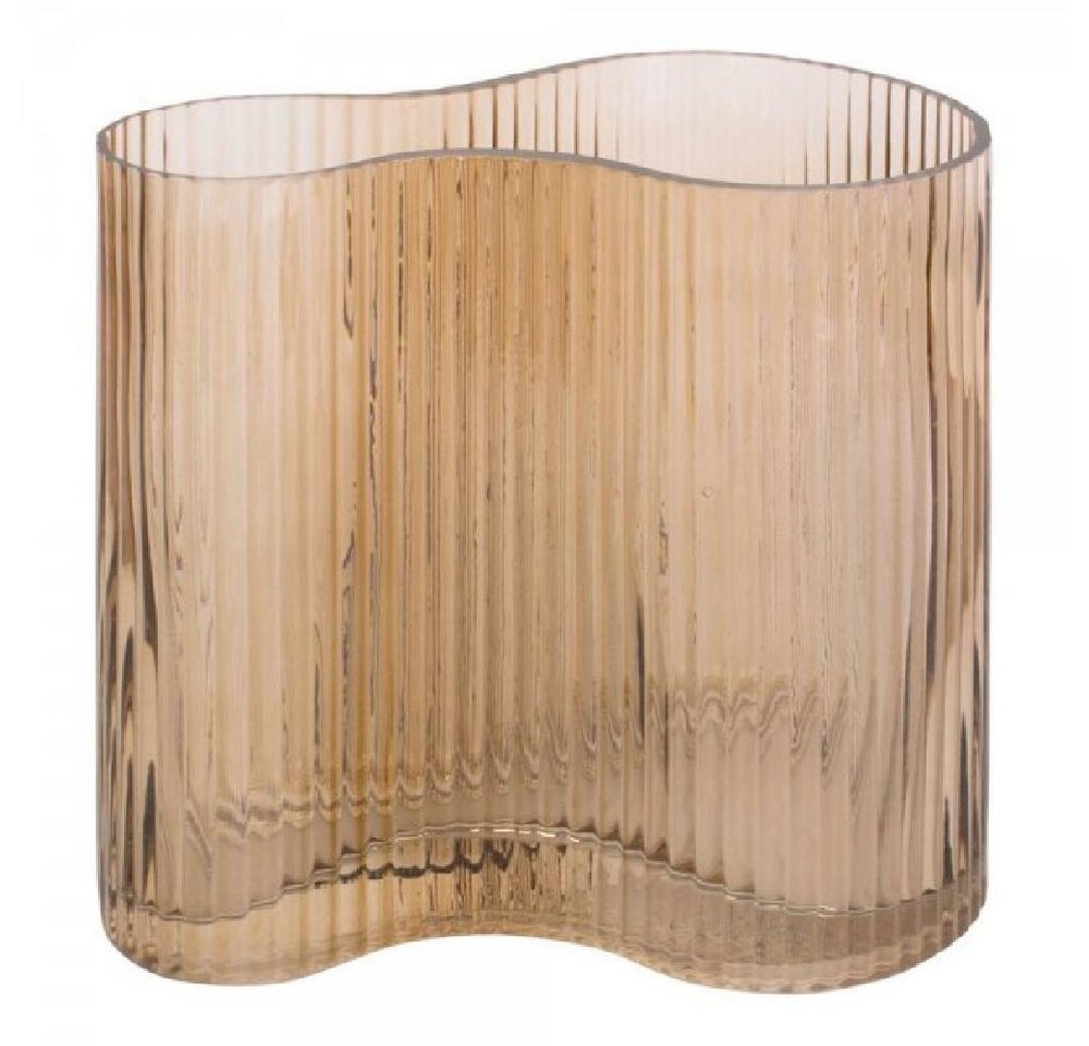 Present Time Dekovase Vase Allure Wave Sand Braun Glas Present Time Dekovase Vase Allure Wave Sand Braun Glas von Present Time