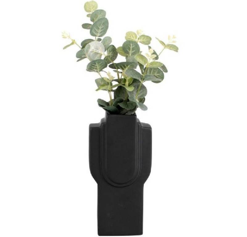 Present Time Dekovase Vase Layer Art Ceramic Rectangles Black von Present Time