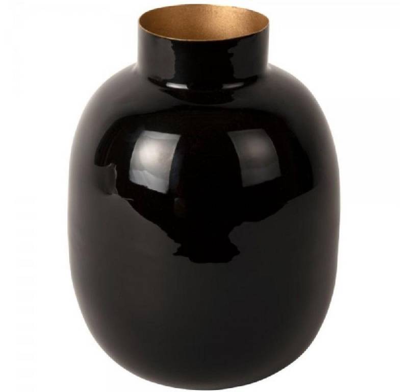 Present Time Dekovase Vase Mila Eisen Emailliert Black (Large) von Present Time