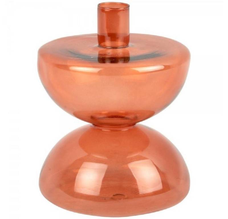 Present Time Kerzenhalter Kerzenhalter Diabolo Glass Burned Orange (Groß) von Present Time