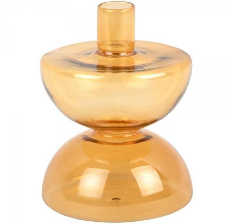 Present Time Kerzenhalter Kerzenhalter Diabolo Glass Ochre Yellow (Klein) von Present Time