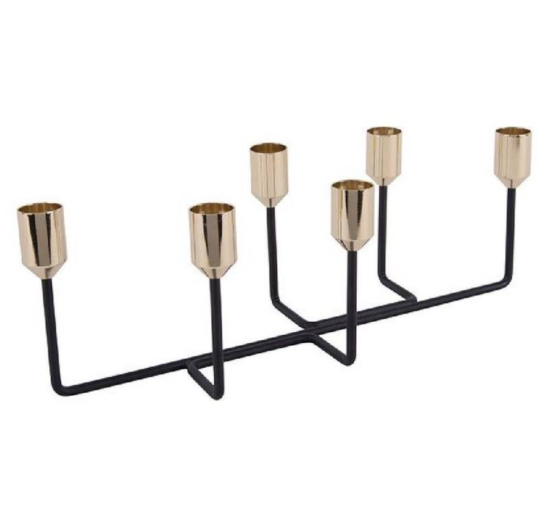 Present Time Kerzenhalter Kerzenhalter Lineate Schwarz-Gold von Present Time