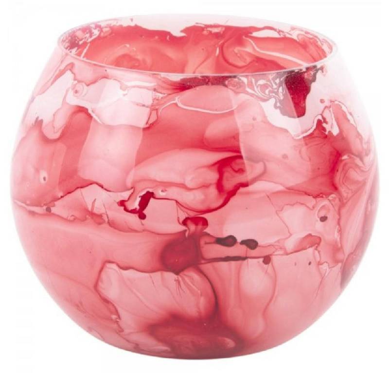 Present Time Kerzenhalter Teelichthalter Blended Glass Ochre Red (8x7cm) von Present Time