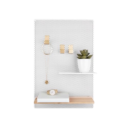 Present Time Memoboard Perky Mesh - Weiß - 52x34,5x10,5cm - Rechteck - Metall von Present Time
