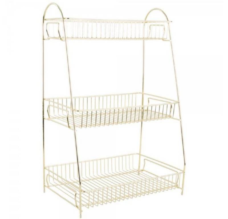Present Time Regal Küchenregal Kitchen Rack Tidy Gold (Large) von Present Time