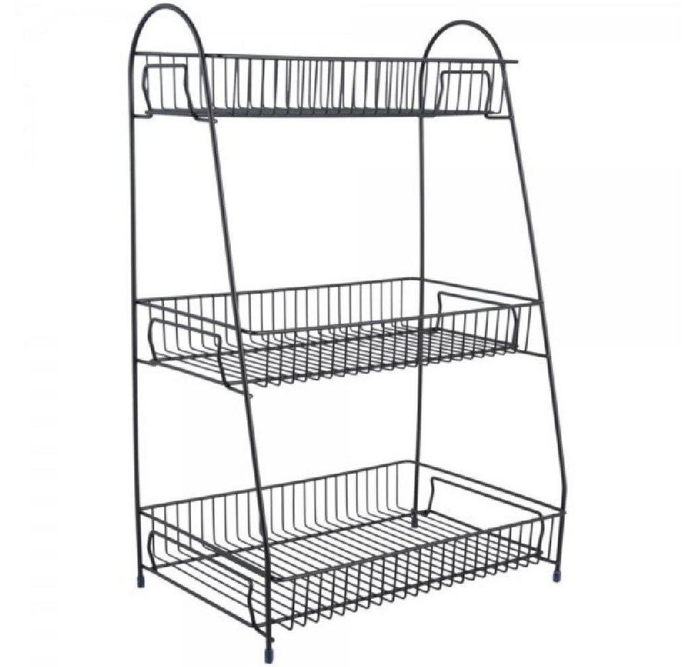 Present Time Regal Küchenregal Kitchen Rack Tidy Matt Schwarz (Large) von Present Time