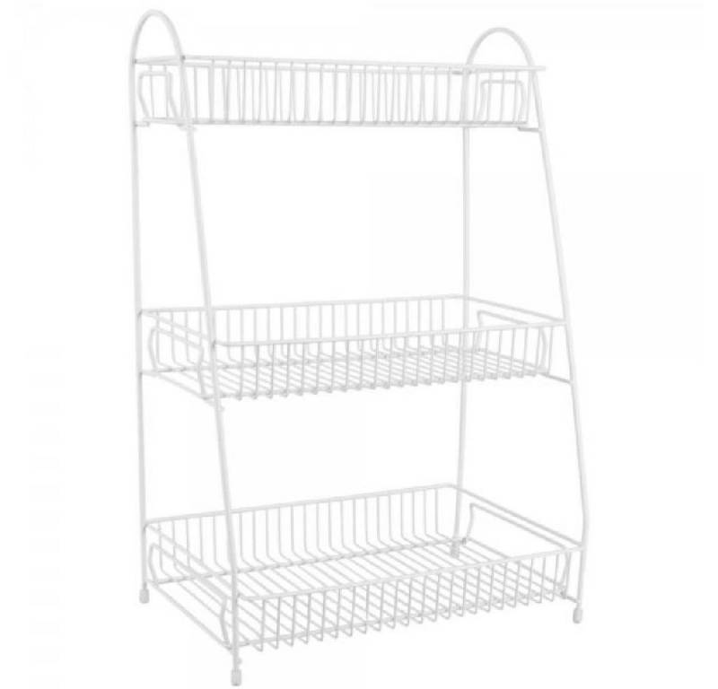 Present Time Regal Küchenregal Kitchen Rack Tidy Matt Weiß (Large) von Present Time