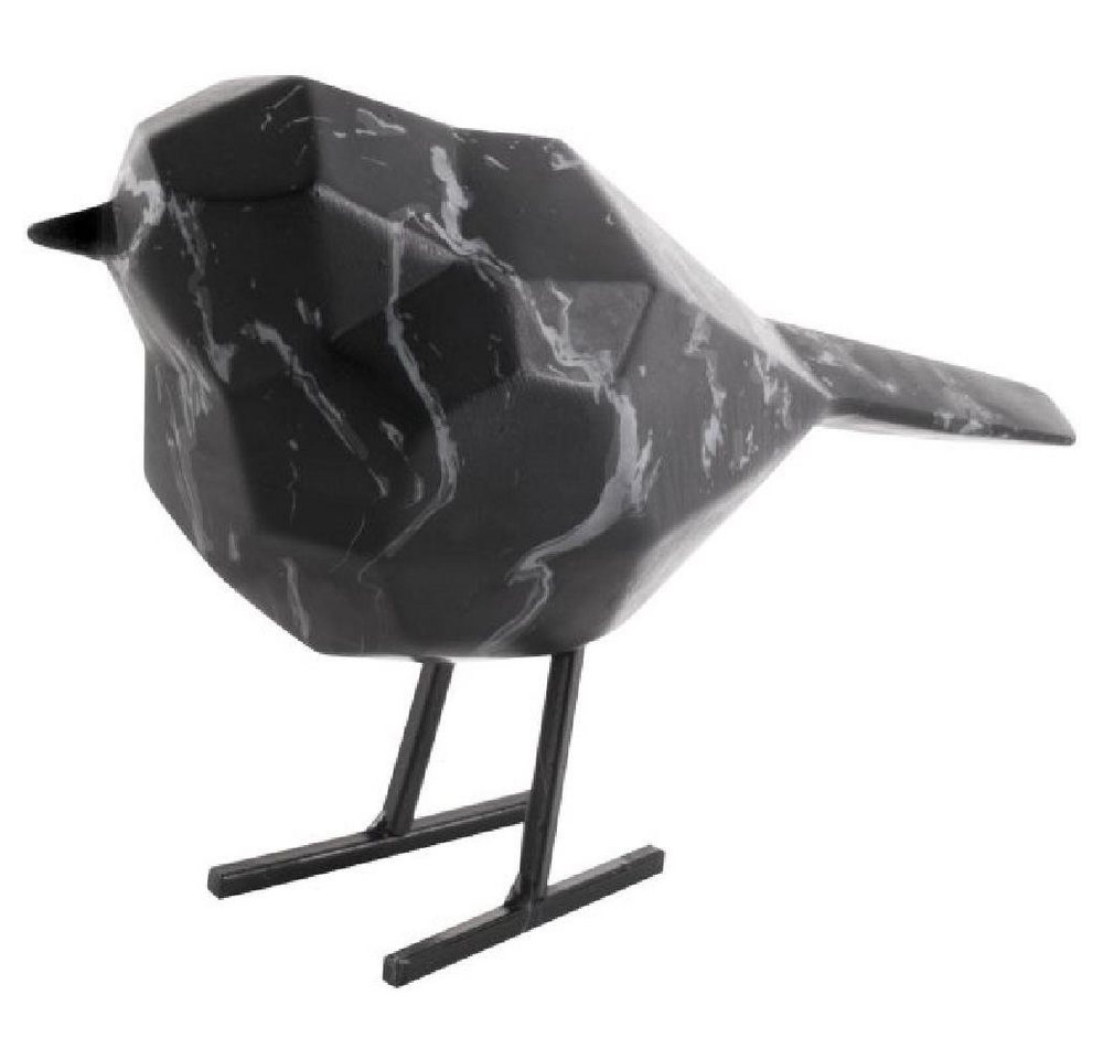 Present Time Skulptur Dekofigur Vogel Marble Print Black (Klein) von Present Time