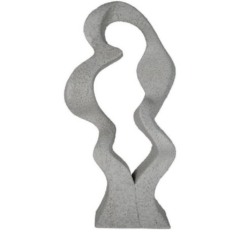 Present Time Skulptur Statue Abstract Art Wave Polyresin Warm Grey von Present Time