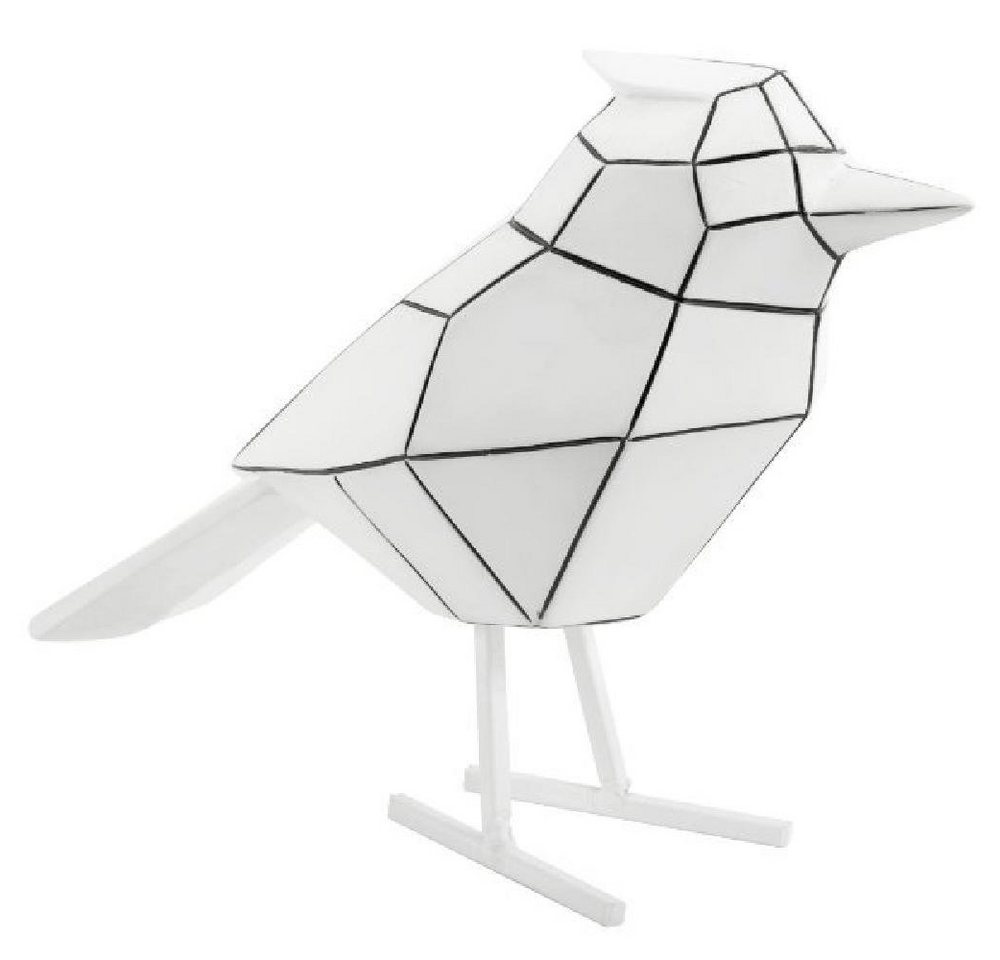 Present Time Skulptur Statue Bird Weiß Schwarze Streifen (L) von Present Time