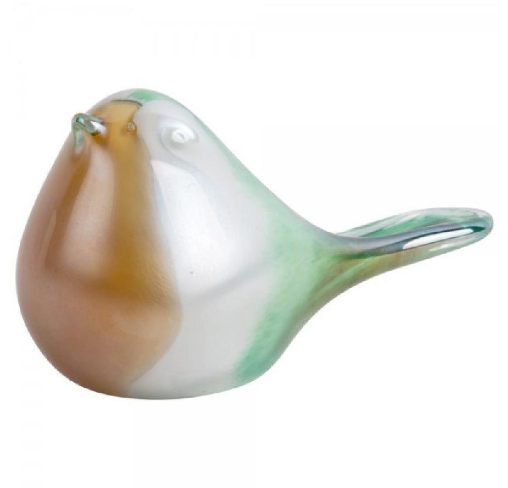 Present Time Skulptur Statue Fat Bird Glass Multi Colour Green (Medium) von Present Time