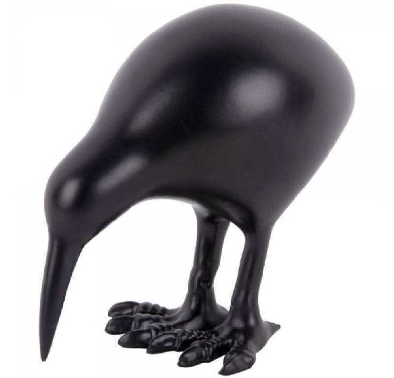 Present Time Skulptur Statue Kiwi Bird Metal Matt Black (16x9x15cm) von Present Time