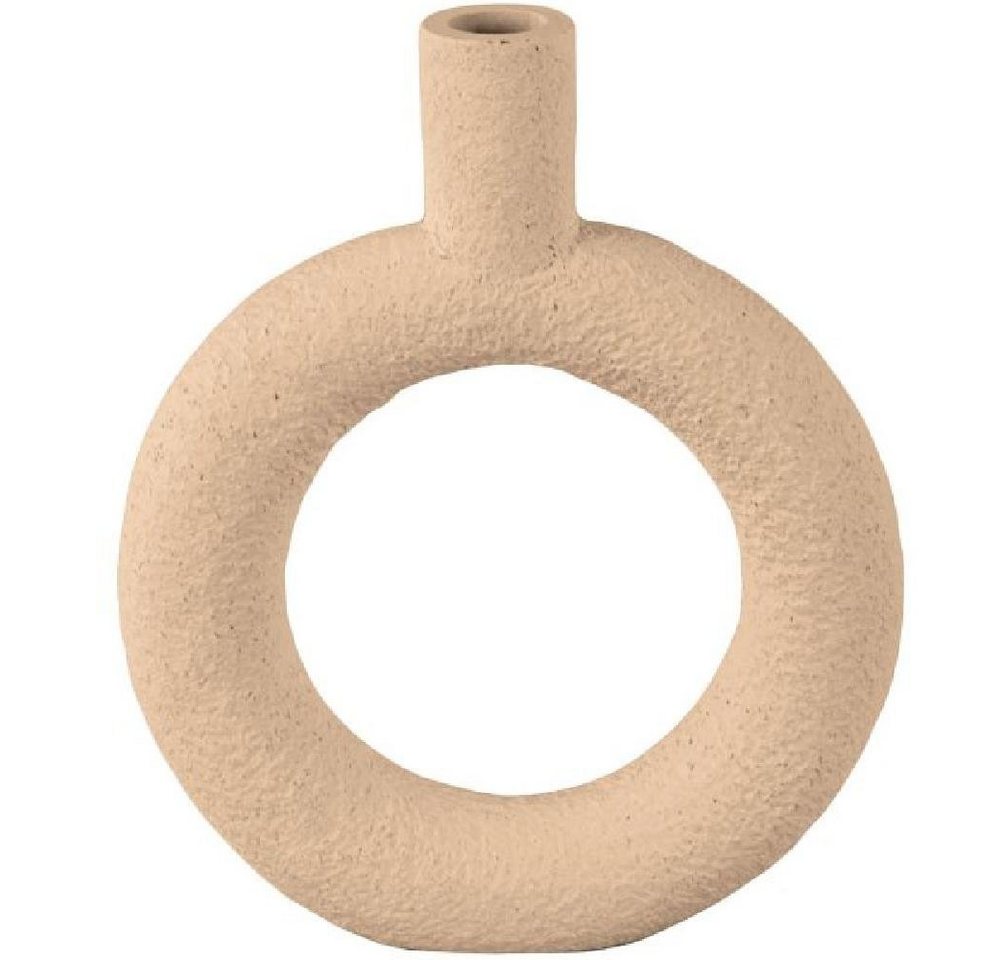 Present Time Skulptur Vase Ring Oval Round Polyresin Sand Brown (18x3,5x22,5cm) von Present Time