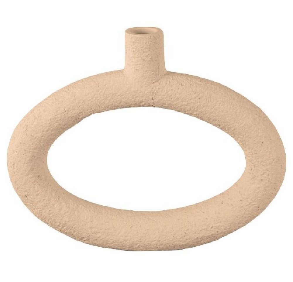 Present Time Skulptur Vase Ring Oval Wide Polyresin Sand Brown (25x3,5x20,5cm) von Present Time