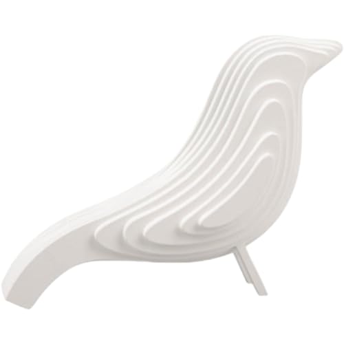 Present Time Statue Silouette Bird MDF small White von Present Time