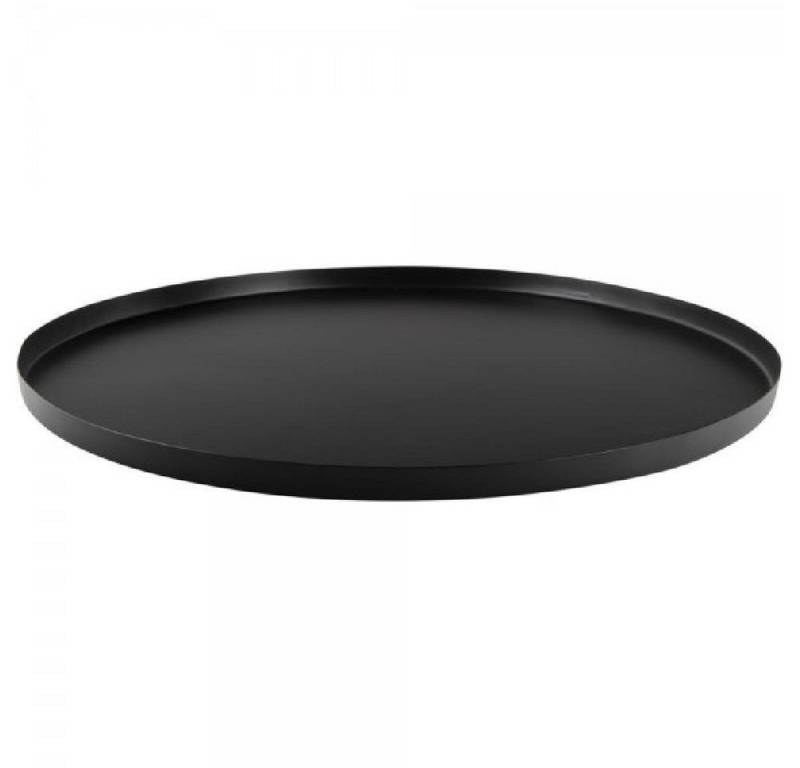 Present Time Tablett Tablett Tray Round Iron Matt Schwarz (39,5cm) von Present Time