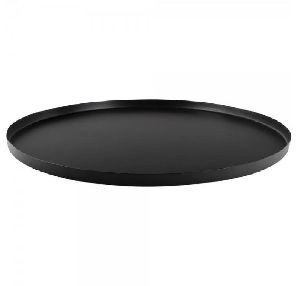 Present Time Tablett Tablett Tray Round Iron Matt Schwarz (39,5cm) von Present Time