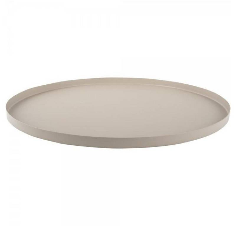 Present Time Tablett Tablett Tray Round Iron Warm Grey (39,5cm) von Present Time