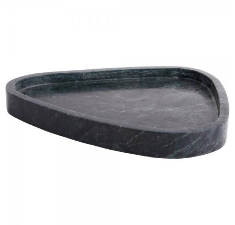 Present Time Tablett Tablett Tray Triangle Marble Dark Green (20x3cm) von Present Time
