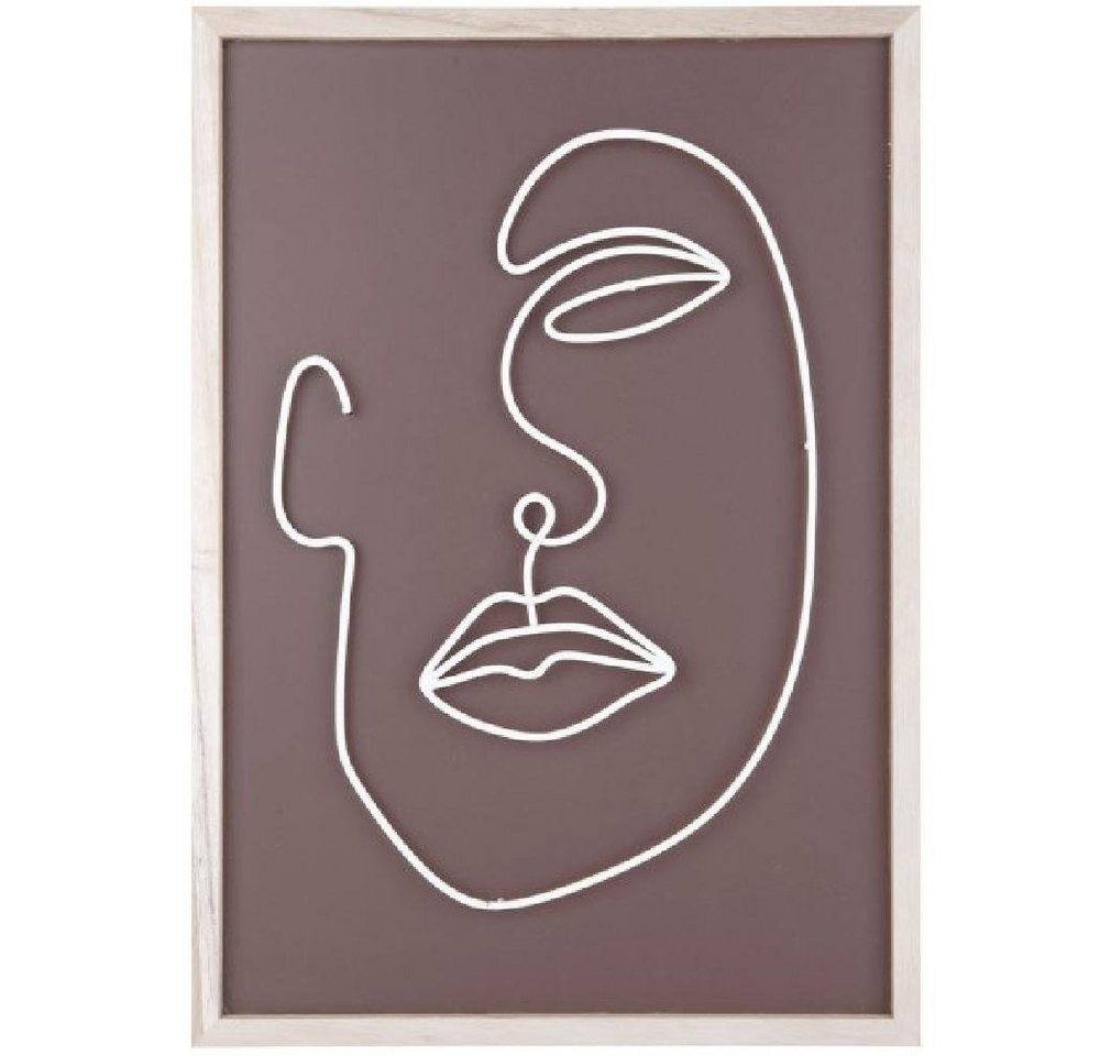 Present Time Wanddekoobjekt Wandbild Wall Art Line Drawing (M) von Present Time