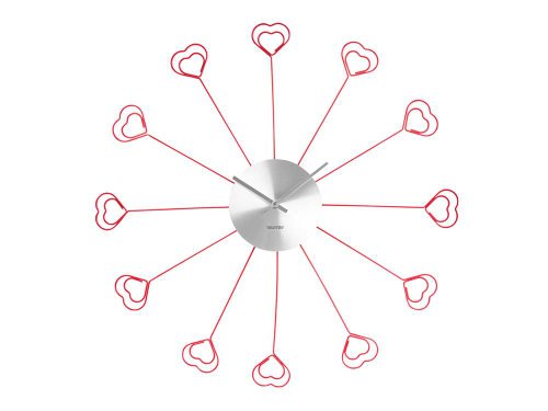Silly Wanduhr Heart Paper Clip rot one Size von Present Time