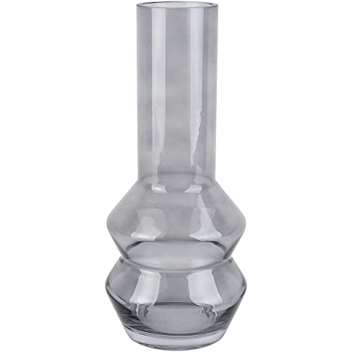 Vase Blush Glass Large Dark Grey D. 13cm, H. 30cm von Present Time